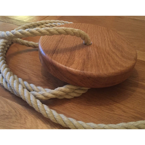 Oak button swing | monkey swing | wooden swing | tree swing | family swing  kids swing  small swing | rope swing.