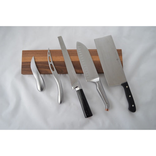 Magnetic knife rack | oak and walnut | wooden knife rack | knife block | knife storage | knife rack | fifth anniversary.