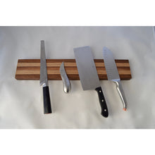 Load image into Gallery viewer, Magnetic knife rack - walnut &amp; baltic birch,Magnetic knife rack, Oak and Walnut, wooden knife rack, knife block, knife storage, knife rack.
