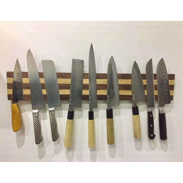 Magnetic knife rack - walnut & baltic birch,Magnetic knife rack, Oak and Walnut, wooden knife rack, knife block, knife storage, knife rack.