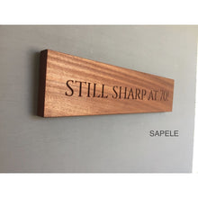 Load image into Gallery viewer, Magnetic knife rack | personalised | engraved | fifth anniversary gift | knife block | knife storage.
