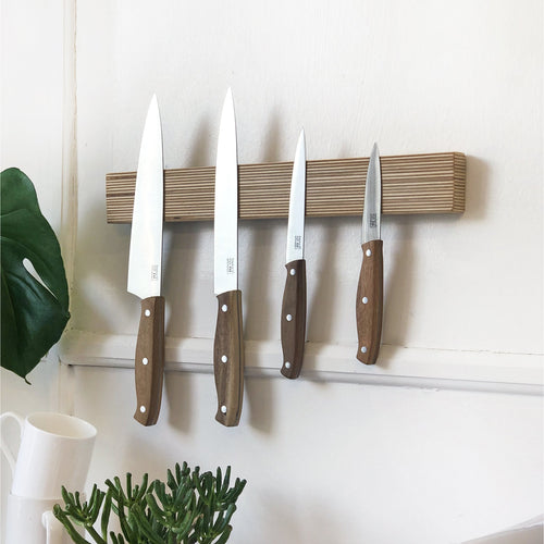 Plywood knife rack | end grain plywood | wooden knife rack | personalised knife rack | fifth anniversary | kitchen gifts